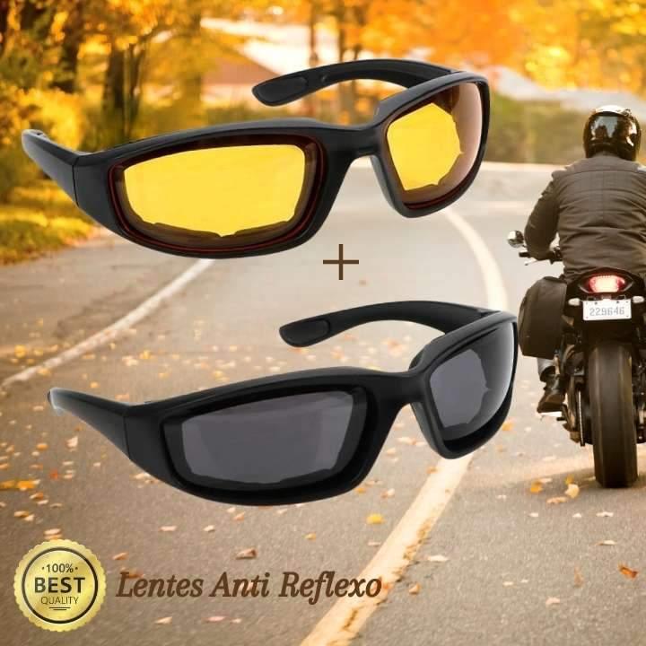 Óculos Anti Reflexo Lente Polarizada Para Dirigir Motocicleta - Visão Diurna/Visão Noturna - Freitas Store