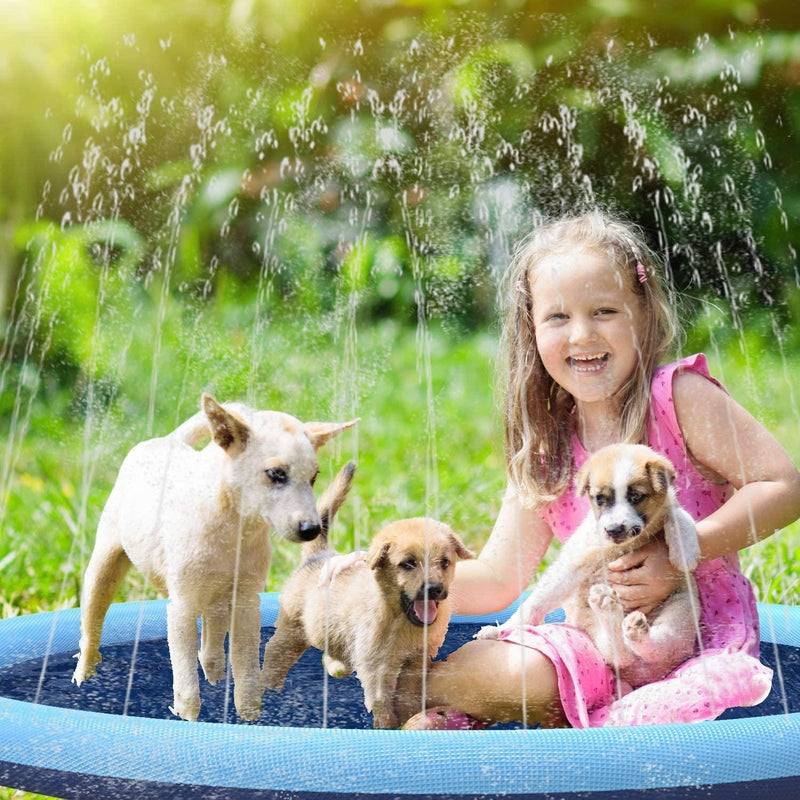 Mini Piscina Inflável com Aspersor Splash Divertido para Pets e Crianças - Freitas Store
