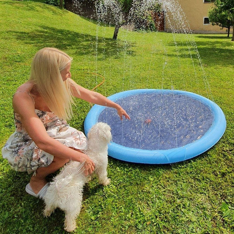 Mini Piscina Inflável com Aspersor Splash Divertido para Pets e Crianças - Freitas Store