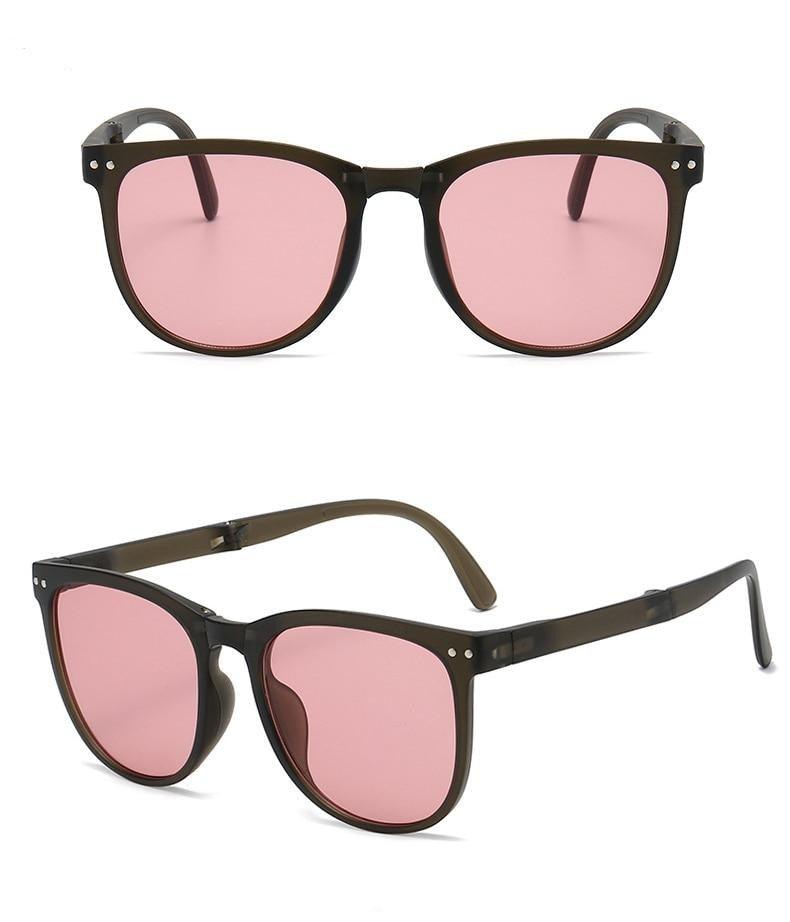 Óculos de Sol Polarizado Dobrável Vintage Fosco com Proteção UV400 - Freitas Store